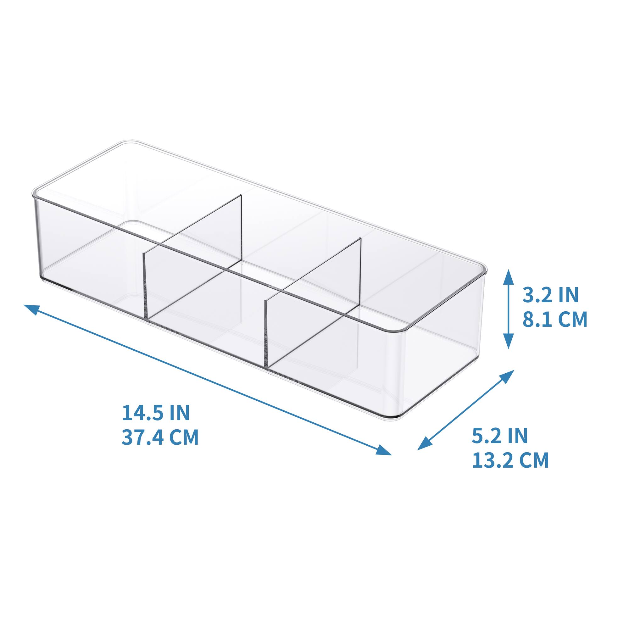 18 Pack: 3-Slot Storage Organizer Bin by Simply Tidy™